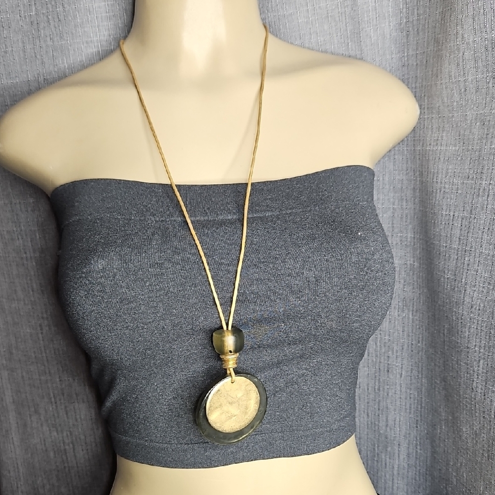Gold & Green Fashion  Pendant Necklace
